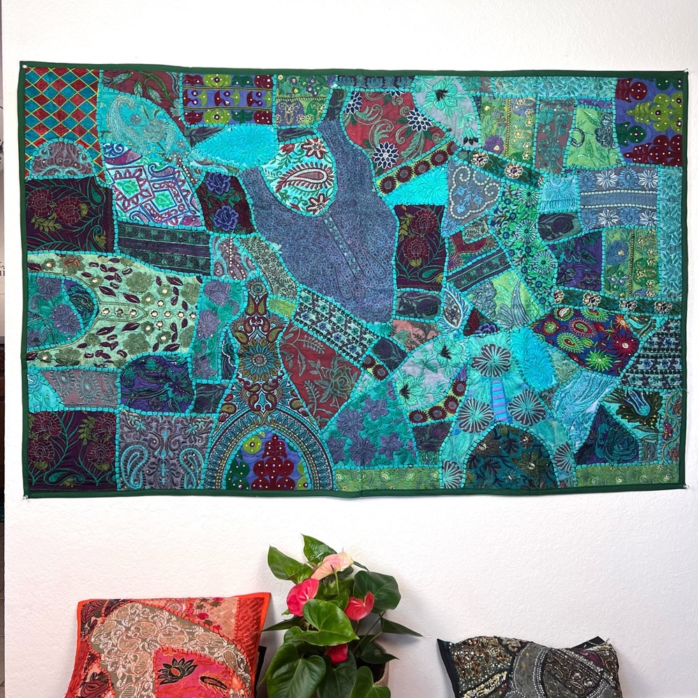 Embroidered Patchwork Wall Decoration